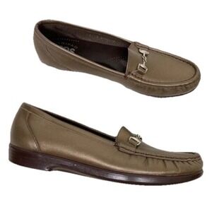 EUC SAS Womens 6.5 Slim Metro Metallic Bronze Comfort Loafers Slip On USA